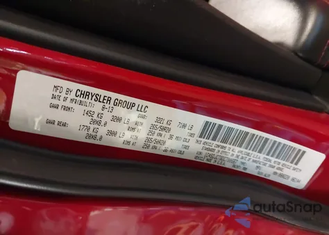 2013 Dodge Durango R/T из США, поврежденный, VIN 1C4SDJCT8DC700667